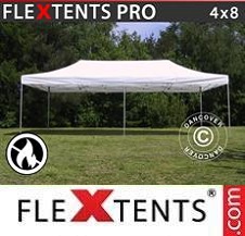 Quick-up telt FleXtents Pro 4x8m Hvit, Flammehemmende