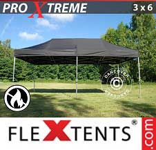 Quick-up telt FleXtents pro Xtreme 3x6m Svart, Flammehemmende