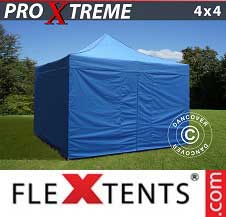 Quick-up telt FleXtents pro Xtreme 4x4m Blå, med 4 sider